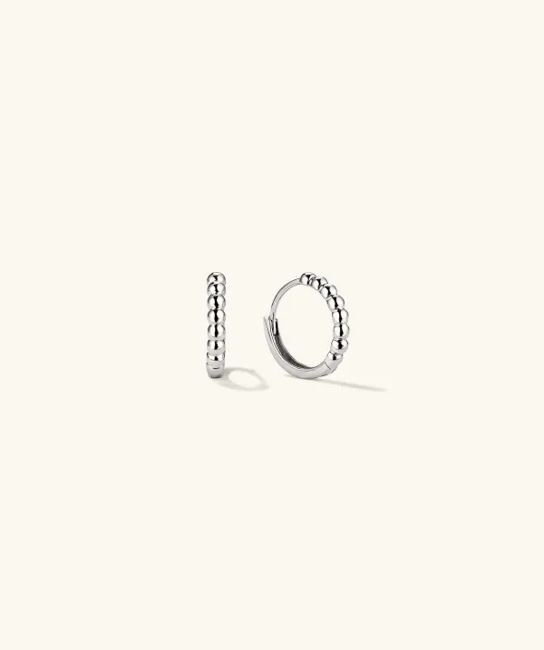 Earrings<Mejuri Beaded Huggie Hoops