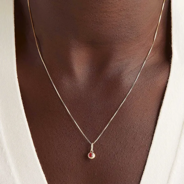 Necklaces<Mejuri Birthstone Sphere Charm