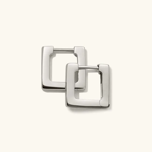 Earrings<Mejuri Block Small Hoops