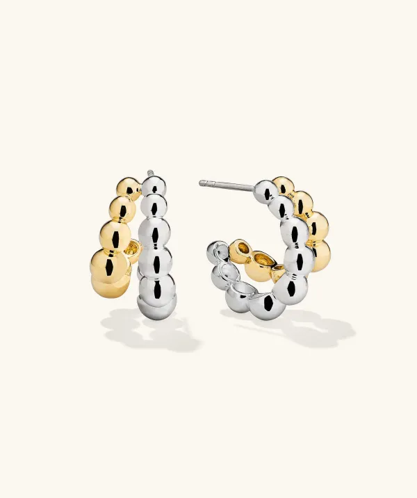 Earrings<Mejuri Bubble Sphere Mixed Duo Hoops