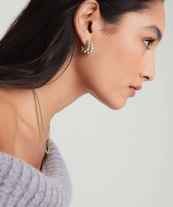 Earrings<Mejuri Bubble Sphere Mixed Duo Hoops