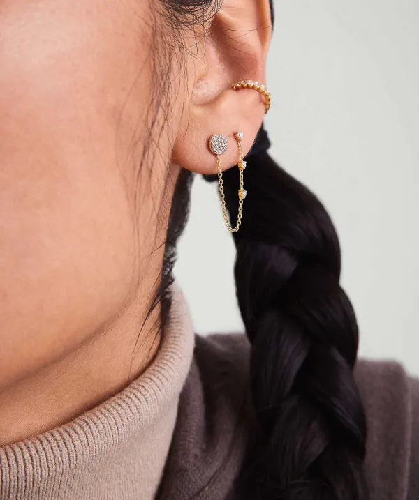 Earrings<Mejuri Mini Diamond Chain Studs
