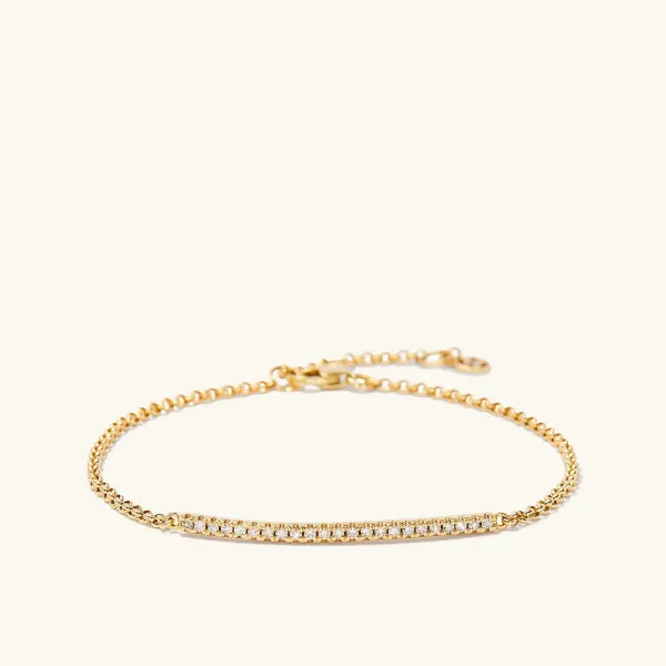 Bracelets<Mejuri Pav Diamond Bar Bracelet
