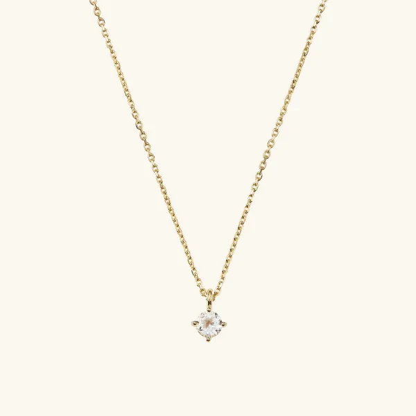 Necklaces<Mejuri Round Topaz Necklace
