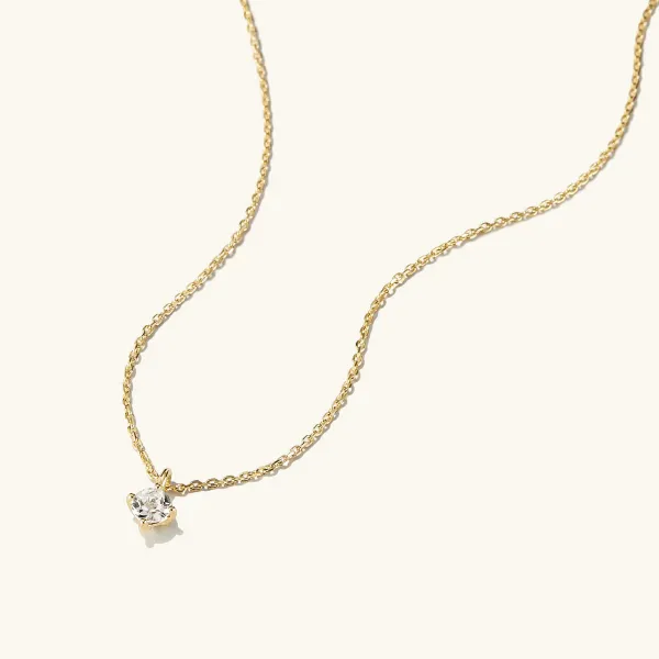 Necklaces<Mejuri Round Topaz Necklace