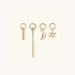 Earrings<Mejuri Single Moon Hoop Charm