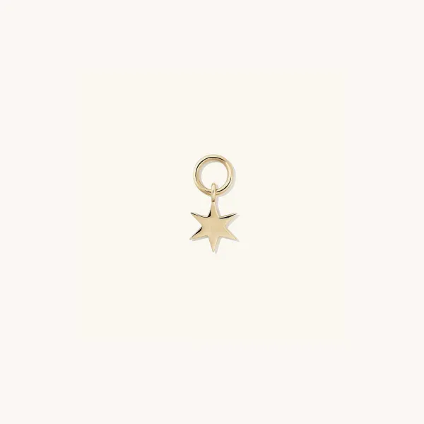 Earrings<Mejuri Single Star Hoop Charm