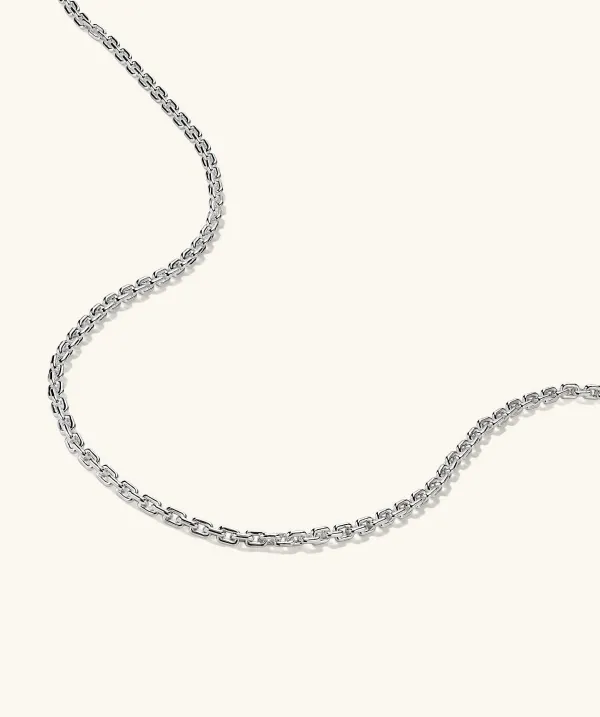 Necklaces<Mejuri Trace Rectangle Chain Necklace