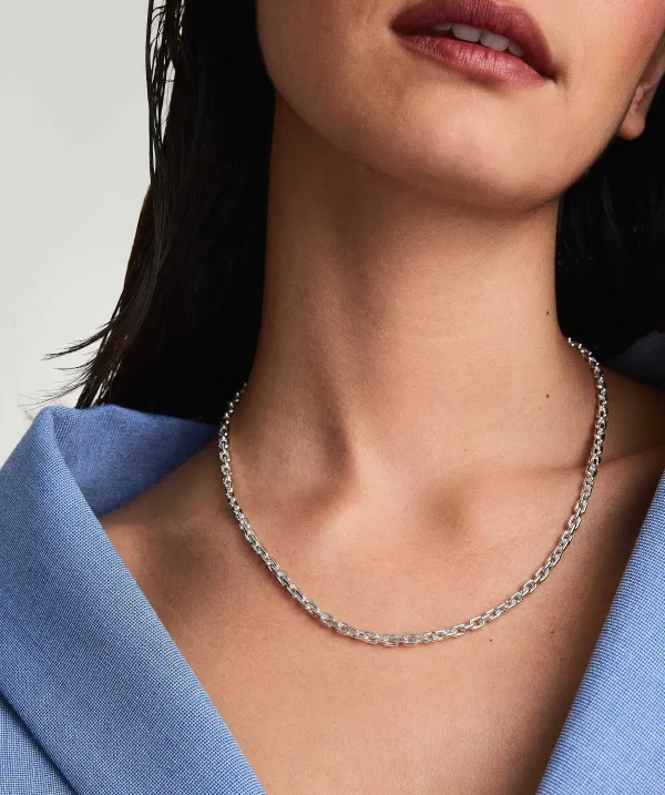 Necklaces<Mejuri Trace Rectangle Chain Necklace